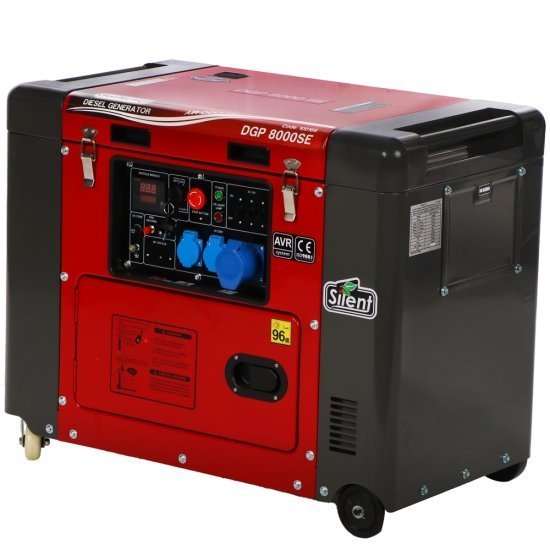 0bdc99b2-a953-46e9-95ed-a63469f6c780 GeoTech Pro DGP8000SE-3 Stilstaande dieselstroomgenerator op wielen met AVR 6 kW - Afbeelding 1