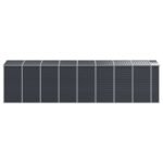 vidaXL Tuinschuur 191x725x198 cm gegalvaniseerd staal antracietkleurig - Afbeelding 5