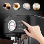 Happyment 3 in 1 Koffiemachine Koffiezetapparaat Koffieapparaat - Afbeelding 2