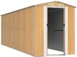 Tuinhuis Donkerbruin 192x357x223 Cm Gegalvaniseerd Staal - Afbeelding 3