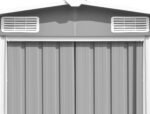 Tuinhuis 257 x 392 x 181 cm Metaalgrijs - Afbeelding 2