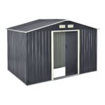 Tuinhuis tuinschuur met schuifdeur 277x191x192 cm 9 m³ donkergrijs - Afbeelding 6