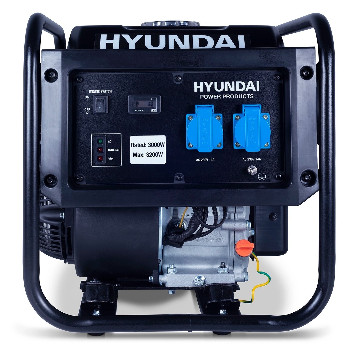 274 Hyundai 3200 W / 3,2 kW benzine-omvormergenerator met afstandsbediening en elektrische start - Afbeelding 1