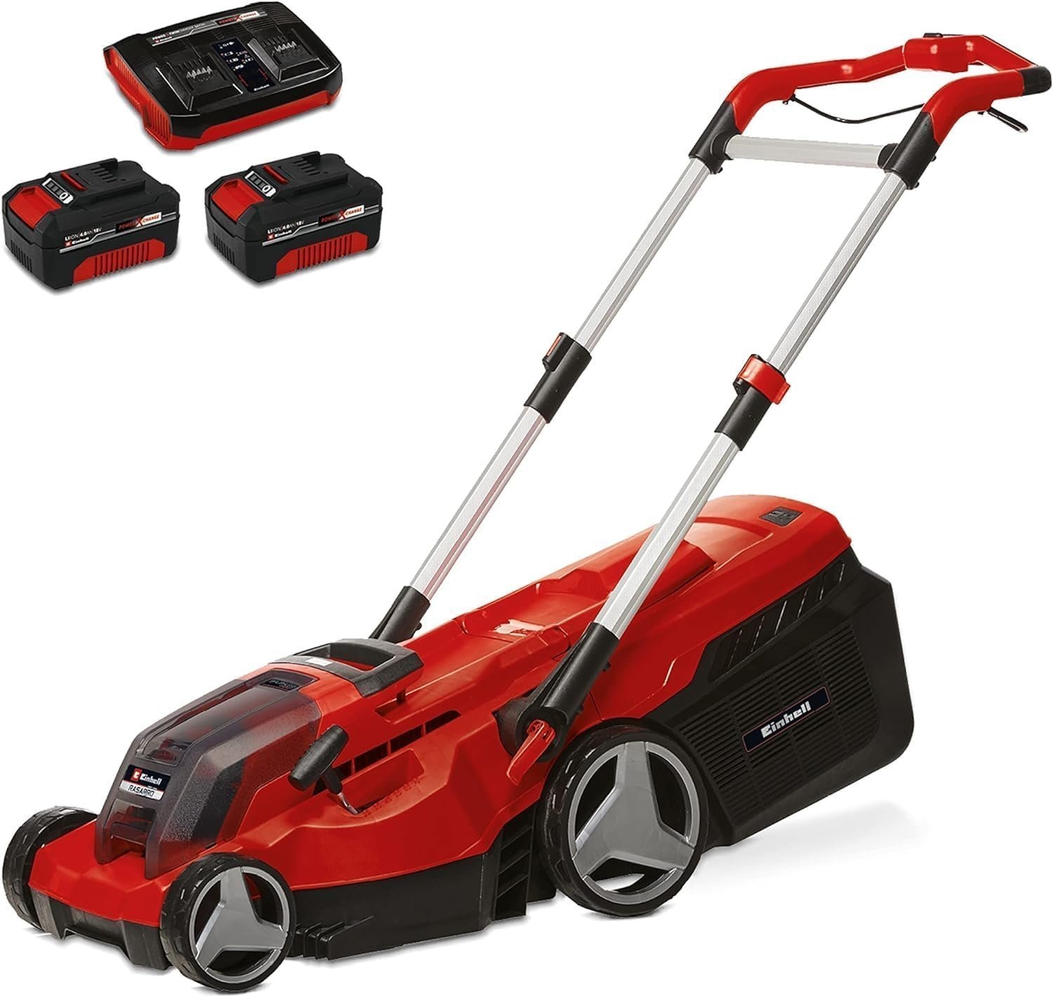 302 Einhell 3413180 RASARRO Accu Grasmaaier 2x 18 Volt 4.0 Ah Li-ion - Afbeelding 1