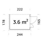 8' X 6' Palmako Mia Heavy Duty Aanbouwschuur - Afbeelding 2