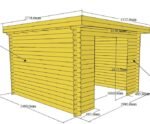 Tuinhuisje Houten schuur Blokhut 3x2,5m 28mm - Afbeelding 5