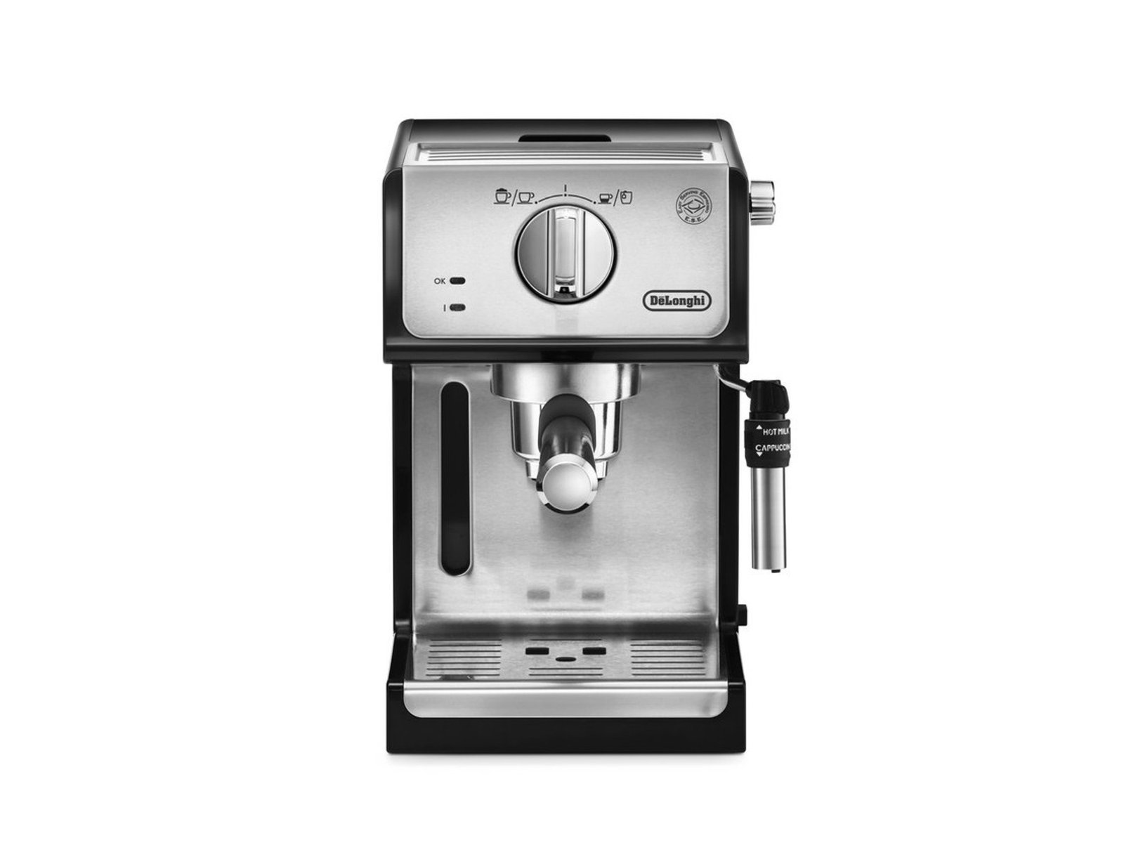 3ede821a-8719-45bd-9f76-38f367bb63da Delonghi Compact Handmatige Espresso Pomp Koffiezetapparaat Zwart Zilver ECP35.31 - Afbeelding 1