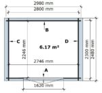 Tuinhuisje Houten schuur Blokhut 3x2,5m 28mm - Afbeelding 6