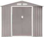 HATTORO S300 gereedschapsschuur tuinhuis schuur 15 m³ lichtgrijs - Afbeelding 2