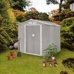 HATTORO S300 gereedschapsschuur tuinhuis schuur 15 m³ lichtgrijs - Afbeelding 3