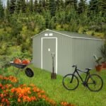 HATTORO S300 gereedschapsschuur tuinhuis schuur 15 m³ groen - Afbeelding 3