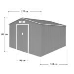 HATTORO S300 gereedschapsschuur tuinhuis schuur 15 m³ groen - Afbeelding 4