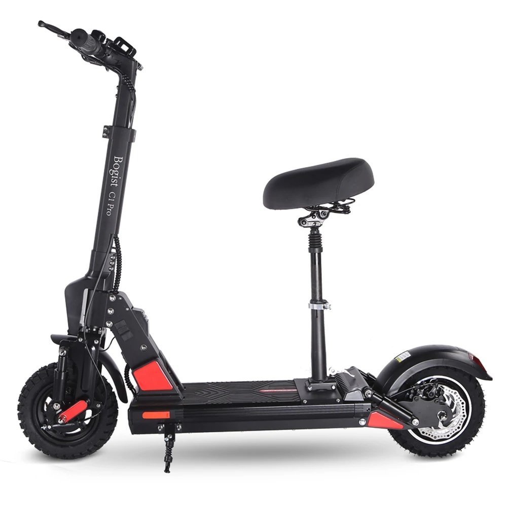 429a9633-c1f9-4421-97d0-2c57b1c169ae BOGIST C1 Pro Opvouwbare elektrische scooter met verwijderbare stoel 500W motor 48V 15Ah batterij 10 inch banden 35-45KM bereik 120KG maximaal gewicht - Rood - Afbeelding 1