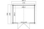 Blokhut Norah - 275x230cm - 28mm - Afbeelding 3