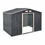 Tuinhuis tuinschuur met schuifdeur 277x191x192 cm 9 m³ donkergrijs - Afbeelding 5