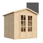 Timbela m351fb+H351fbblack - Houten tuinschuur 4 m2 - tuinhuis met vloer en dakspanen - Afbeelding 6