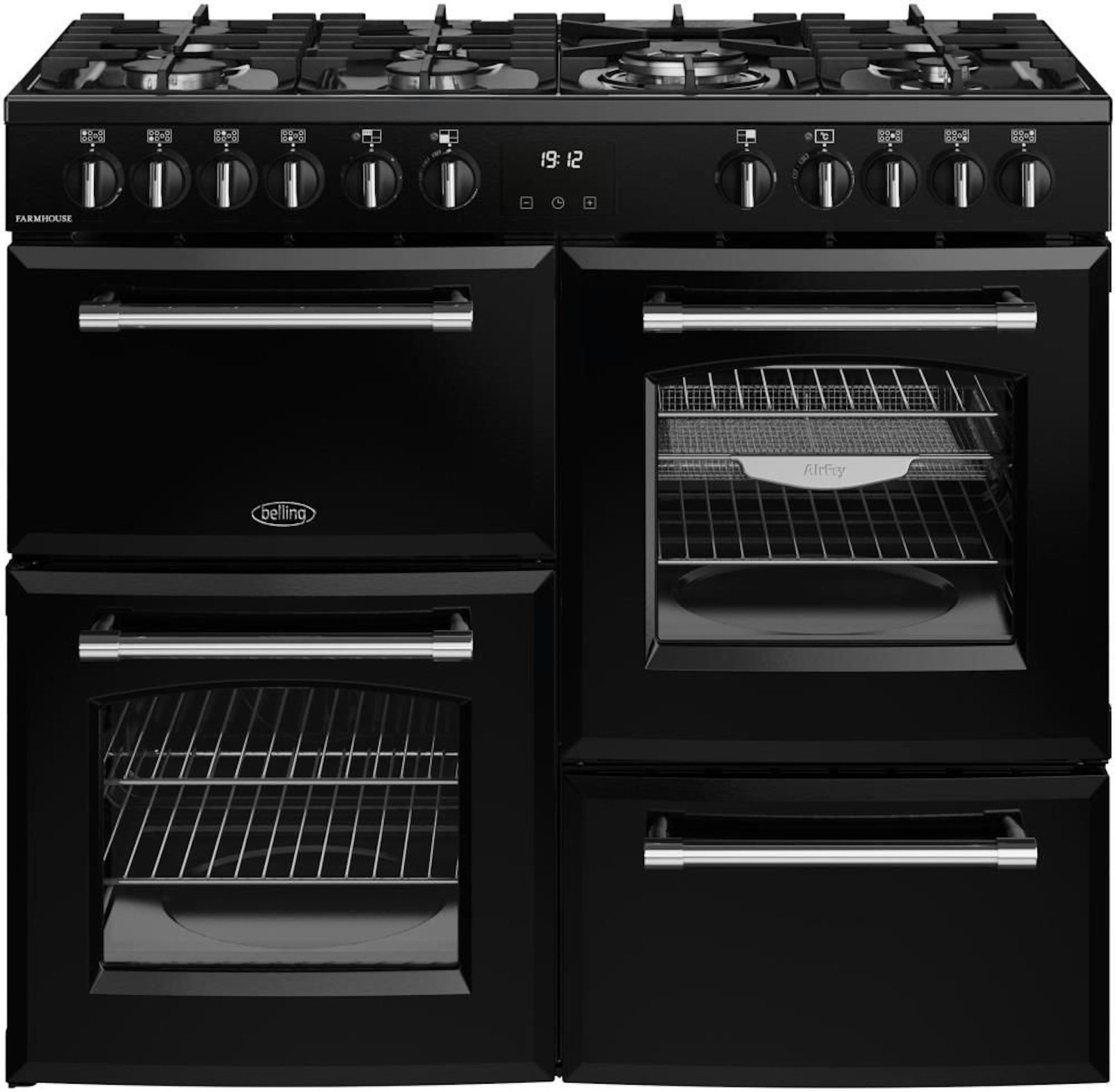 487588d Leisure CK100F232K 100cm brede Cookmaster Duel Fuel Range Cooker - Afbeelding 1