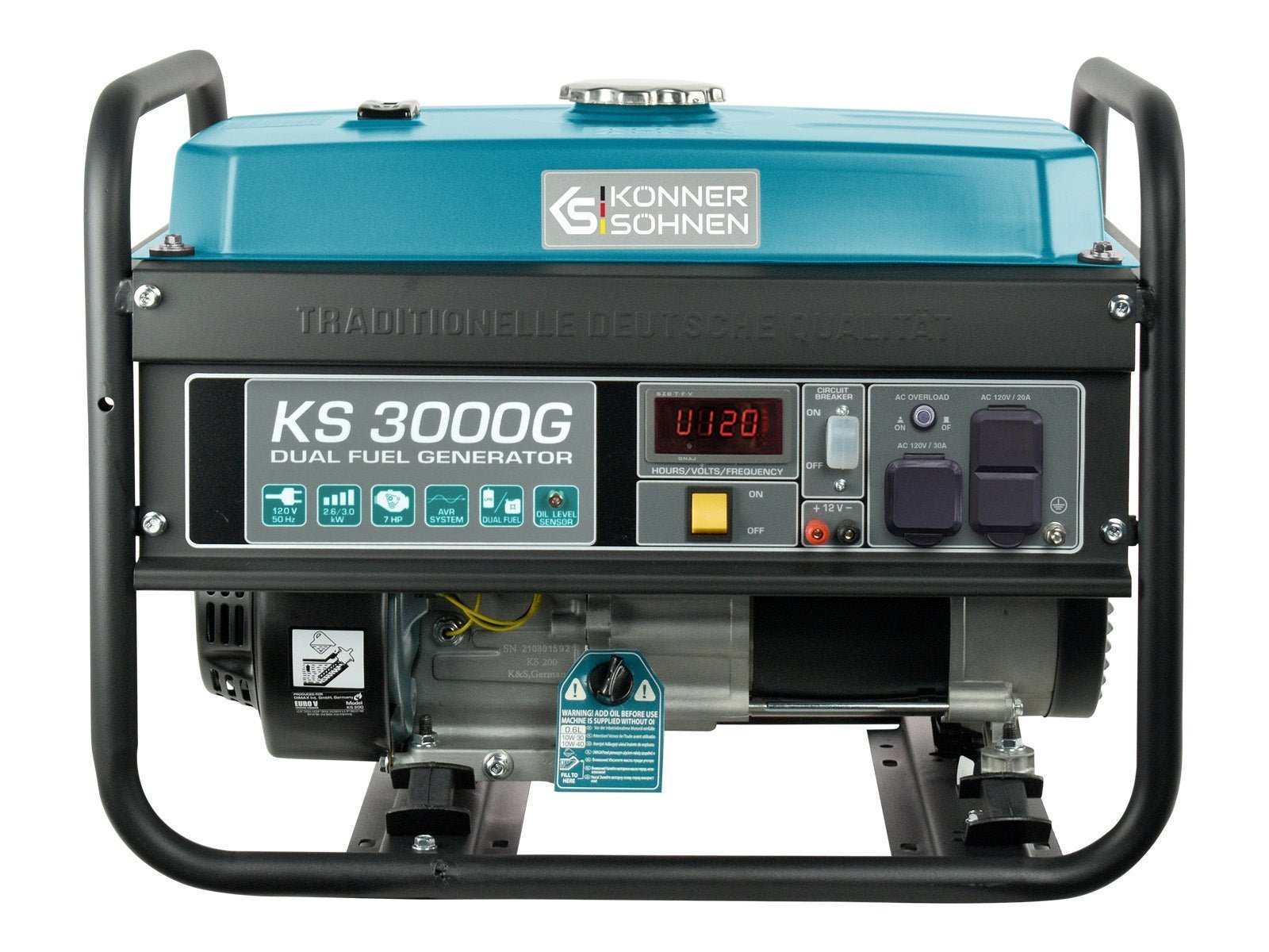 521 Hybride benzine- en gasgenerator 'Könner & Söhnen' KS 3000G - Afbeelding 1