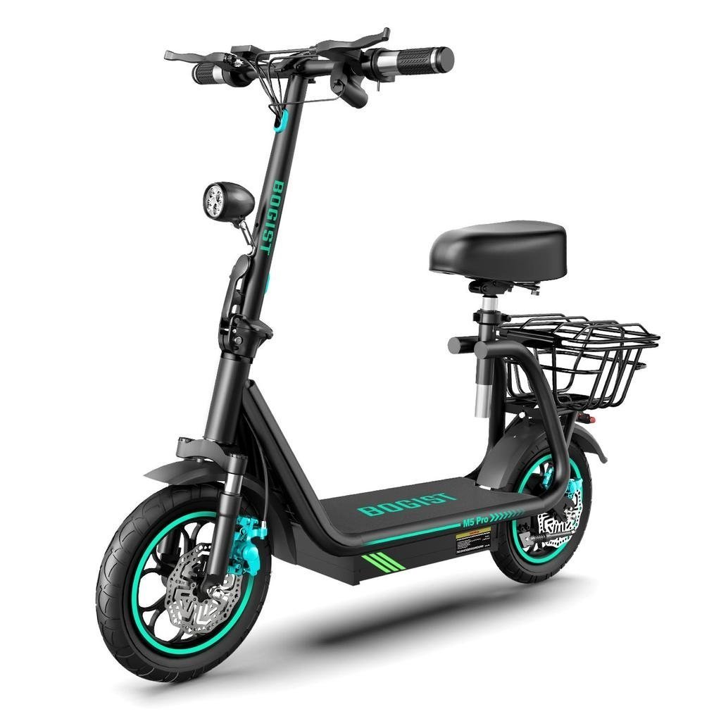 538f739b-f467-460d-895d-cb46e9d7d02a BOGIST M5 Pro 12 Inch Elektrische Scooter met Zitting en Bagagedrager - 500W Motor 13Ah 48V Accu - Afbeelding 1