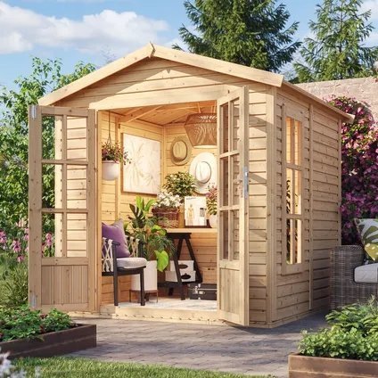 58888791-c90b-4b55-ad7d-fcf067347db2 Timbela m351fb+H351fbblack - Houten tuinschuur 4 m2 - tuinhuis met vloer en dakspanen - Afbeelding 1