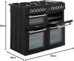 Kooktoestellen met dubbele brandstof ›Leisure CS100F520K Cuisinemaster 100cm Dual Fuel Fornuis - Zwart - Afbeelding 2