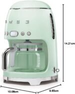 Smeg 50's Retro DCF02PGUK Filterkoffiezetapparaat met timer - Pastelgroen - Afbeelding 2