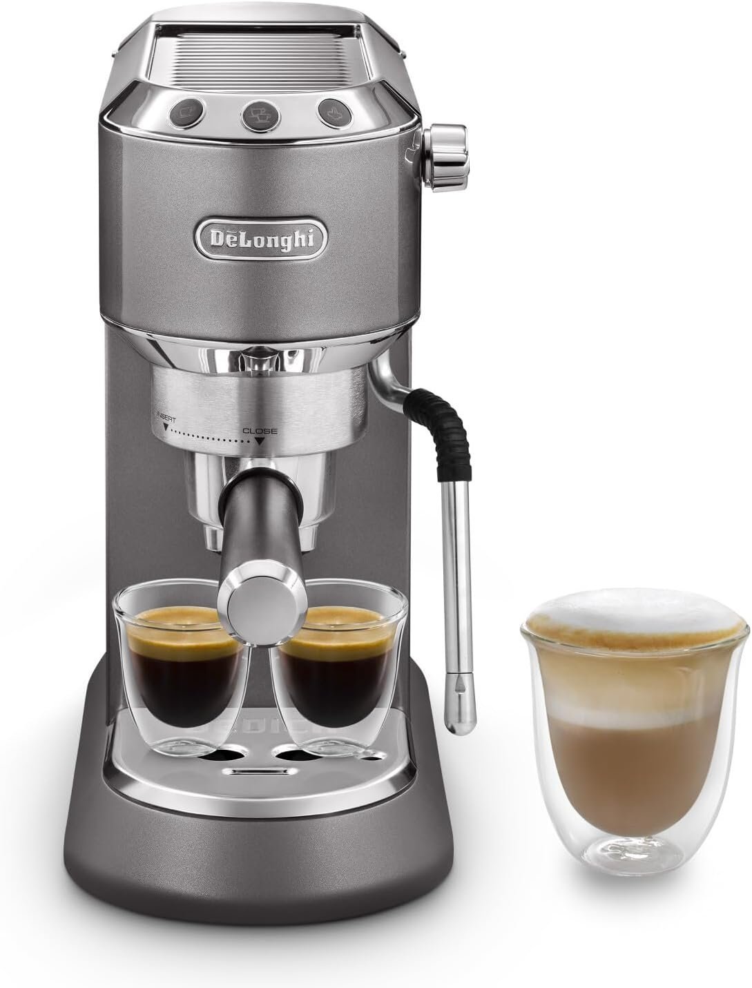 6a32708b-8e80-4d57-b072-e2d00fd48941 DeLonghi Dedica Arte EC885.GY ESE Capsule-espressomachine - Afbeelding 1