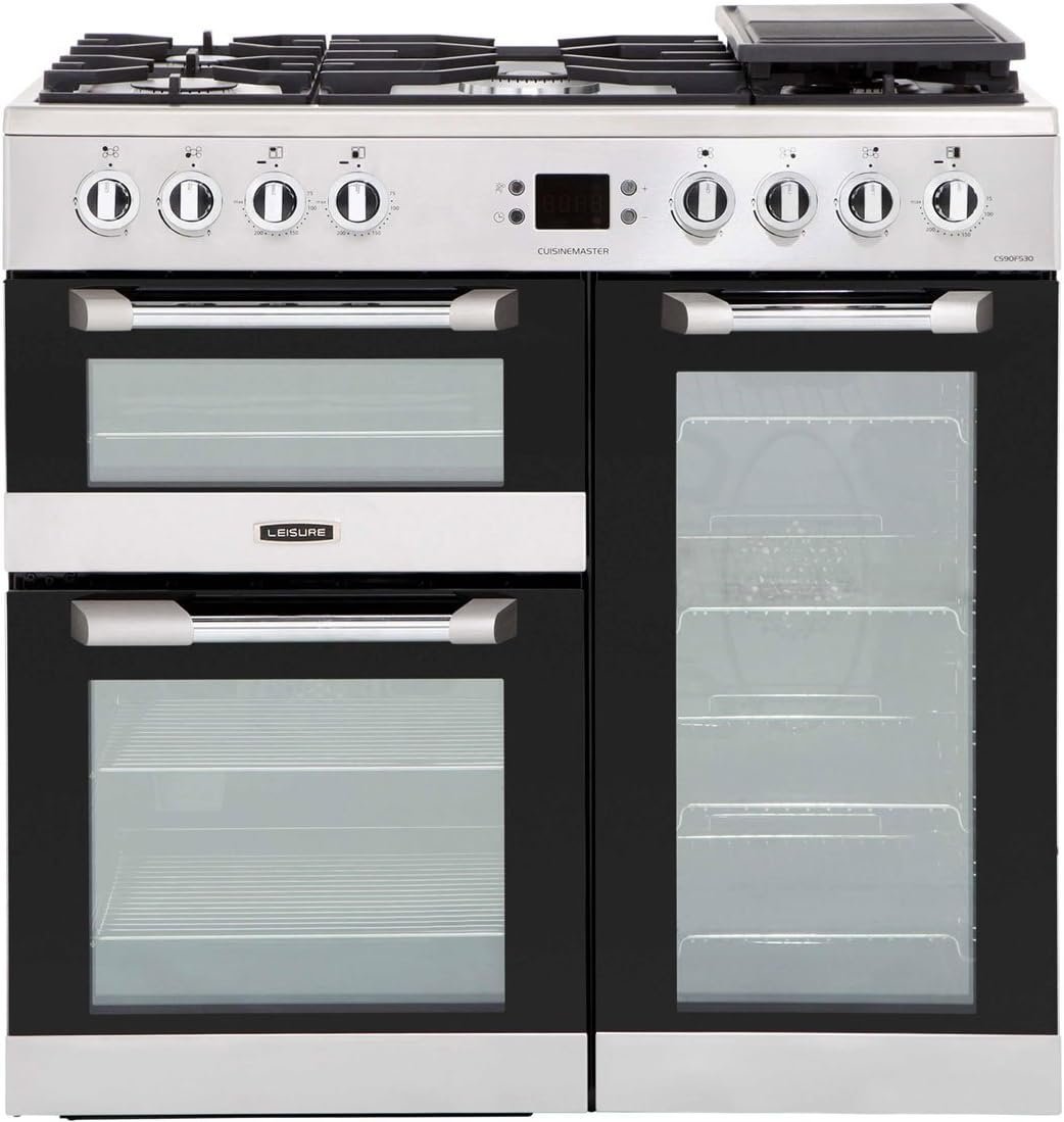 716dEUDqfQL._AC_SL1333 Cuisinemaster Leisure CS90F530X 90cm brede dual fuel kookplaat in St - Afbeelding 1