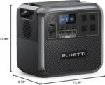 BLUETTI AC180 mobiele stroomgenerator, 0-80% in 45 min, 1152Wh LiFePO4-batterij met 2 stopcontacten 1800W (2700W piek), draagbaar energiestation - Afbeelding 2