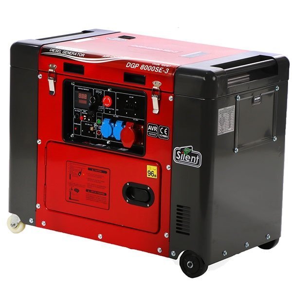 71dbfeae-d6b0-4c11-a4cb-3be4dd17c618 GeoTech Pro DGP8000SE Stille dieselstroomgenerator met wielen en AVR 6 kW - Afbeelding 1