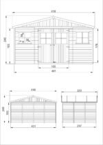 Timbela M331 Houten Tuinschuur 12 m2 418 x 320 x H246 cm - Afbeelding 5