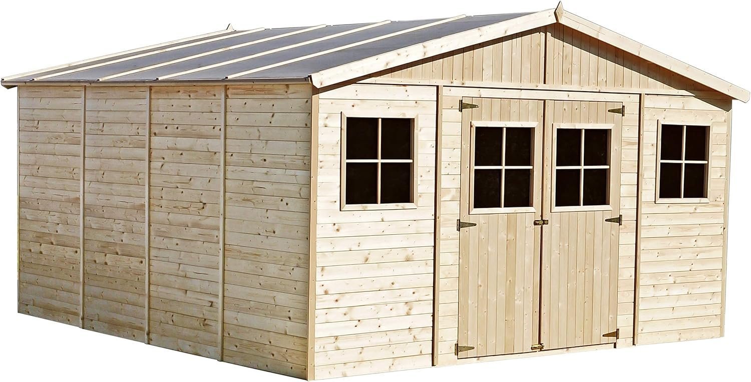 81Icj4+fVVL._AC_SL1500_ Timbela M330 Houten tuinschuurtje 15,84 m2 - Afbeelding 1