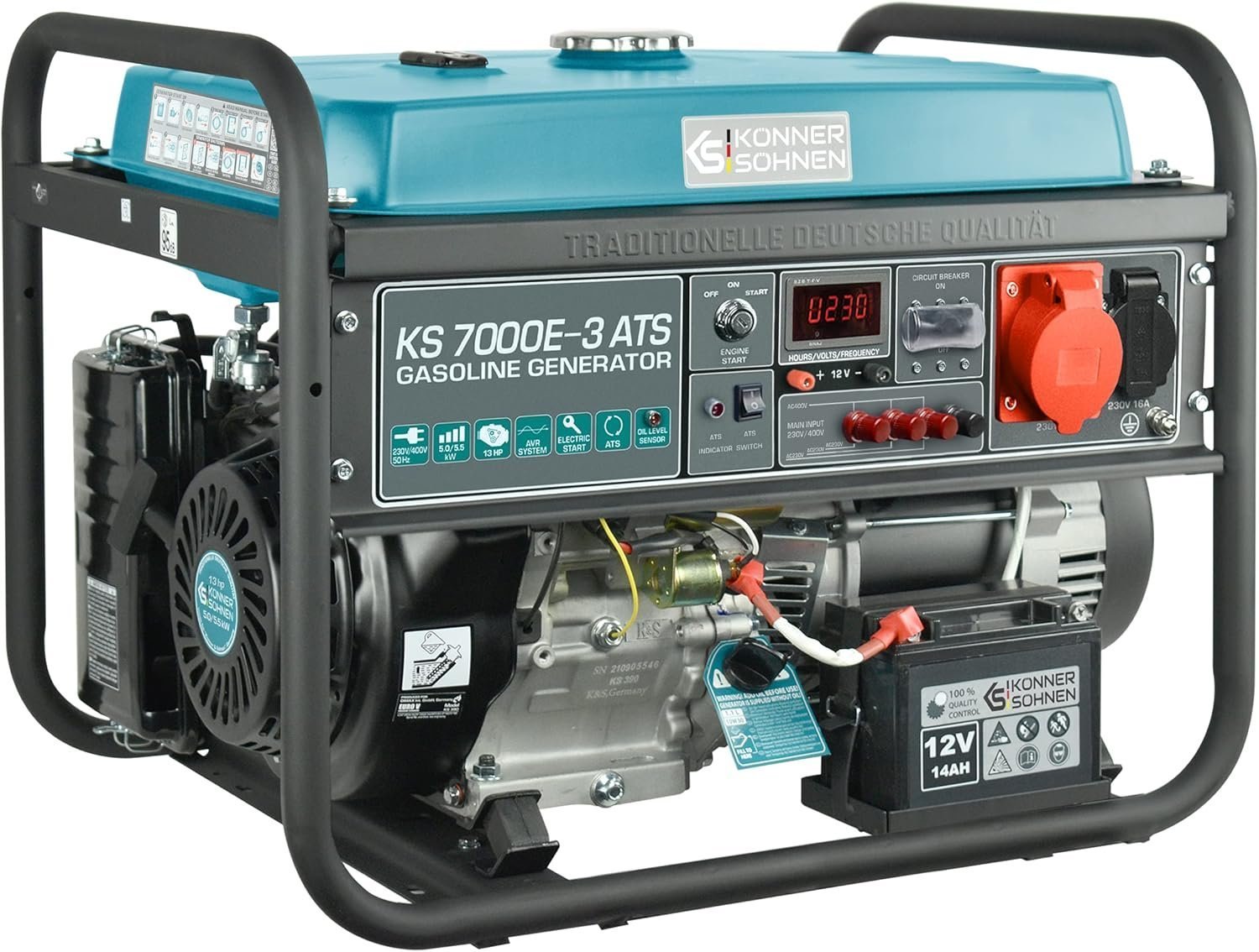 81iy-WBt6-L._AC_SL1500_ Benzinegenerator Könner & Söhnen KS 7000E-3 ATS - Afbeelding 1