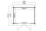 Blokhut Indi 230x175cm - 28mm - Afbeelding 2