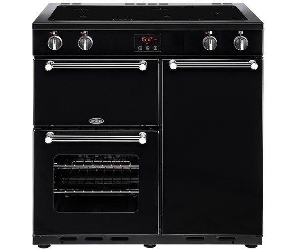 942628c2-c05d-4d78-b9b6-9c6f27b0a756 Belling Kensington 90 EI Black inductie fornuis met 5 zones, zwart - Afbeelding 1