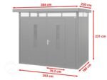 2,63x1,8x2,31 mm Tuinschuur antraciet Staal Tuinschuur - Afbeelding 2