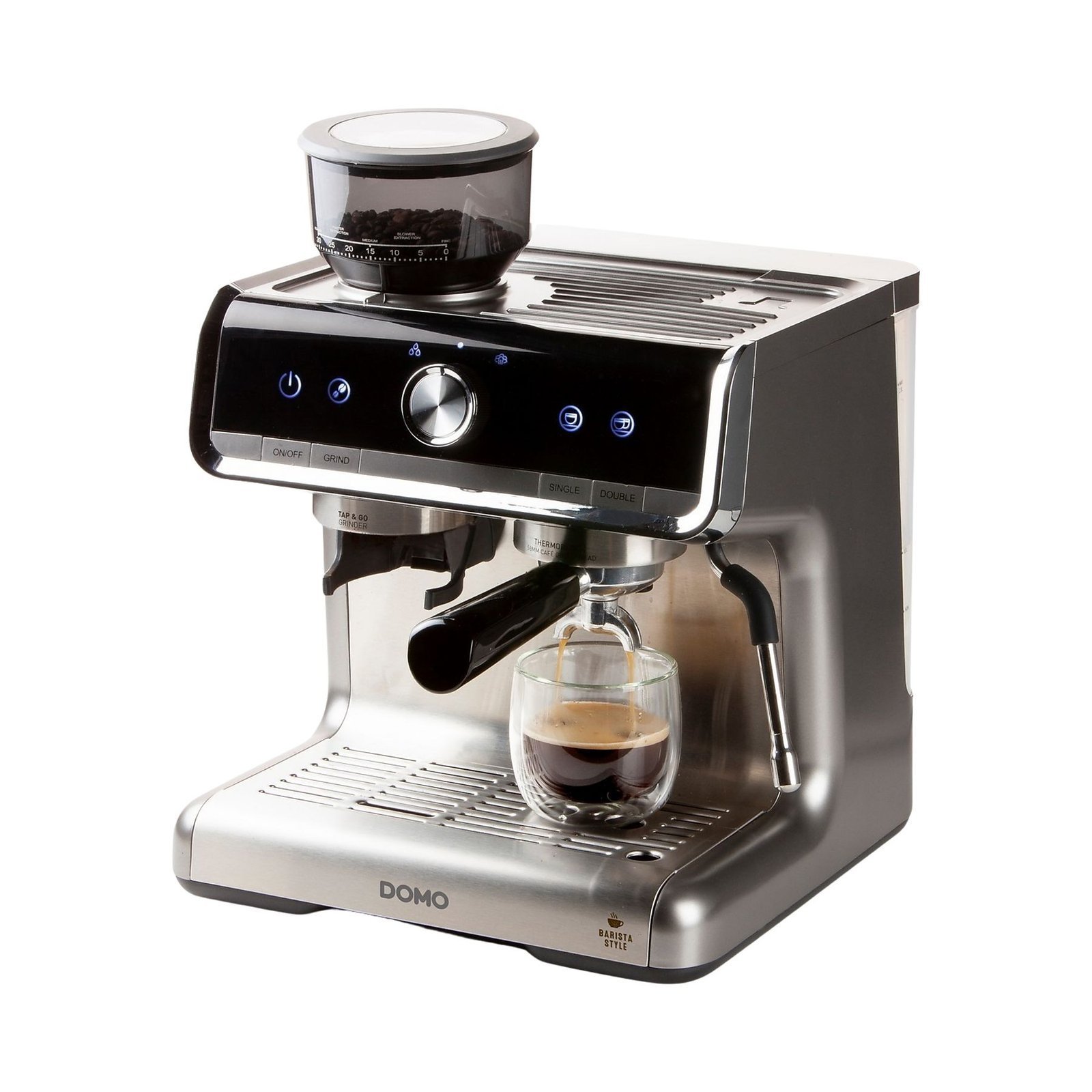 ASSET_MP_156621174 DOMO DO720K Espressomachine Zwart - Afbeelding 1