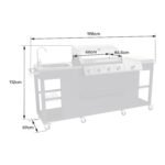 Buitenkeuken TEXAS 4+1 branders - Afbeelding 4