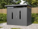 2,63x1,8x2,31 mm Tuinschuur antraciet Staal Tuinschuur