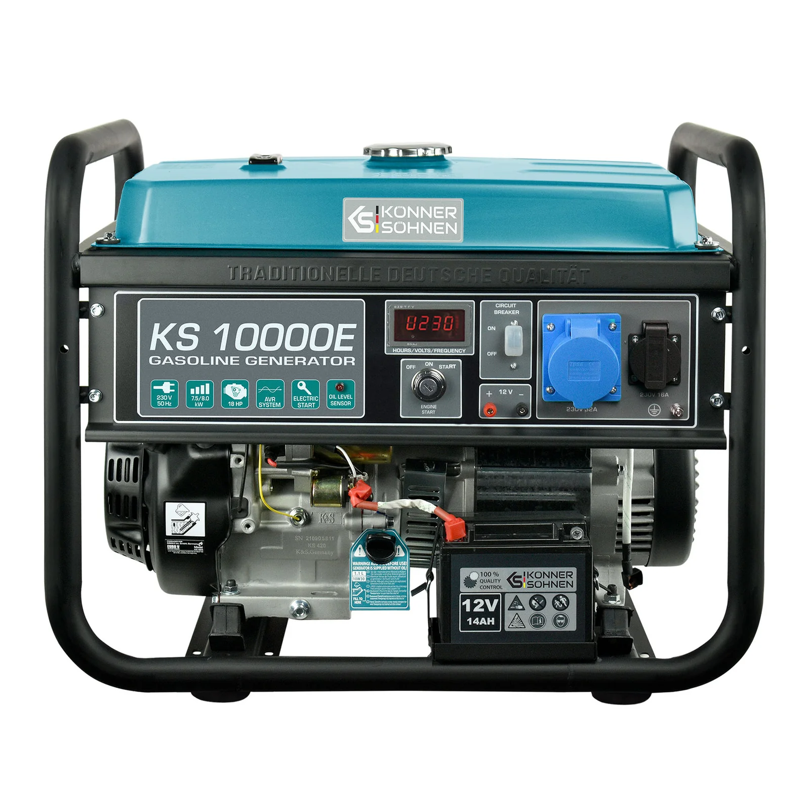 KS_10000E_01_6991dd56-c0f2-4e4c-b12e-1d5b41b690de LPG/benzinegenerator "Könner & Söhnen" KS 10000E G - Afbeelding 1