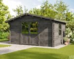 Tuinhuisje Houten schuur Blokhut Prieel 4x3m 35mm geïmpregneerd