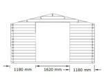 Tuinhuisje Houten schuur Blokhut Prieel 4x3m 35mm geïmpregneerd - Afbeelding 2