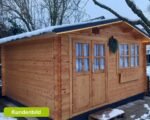 Tuinhuisje Houten schuurtje Gereedschapshuisje Blokhut 4x4m 28mm - Afbeelding 4