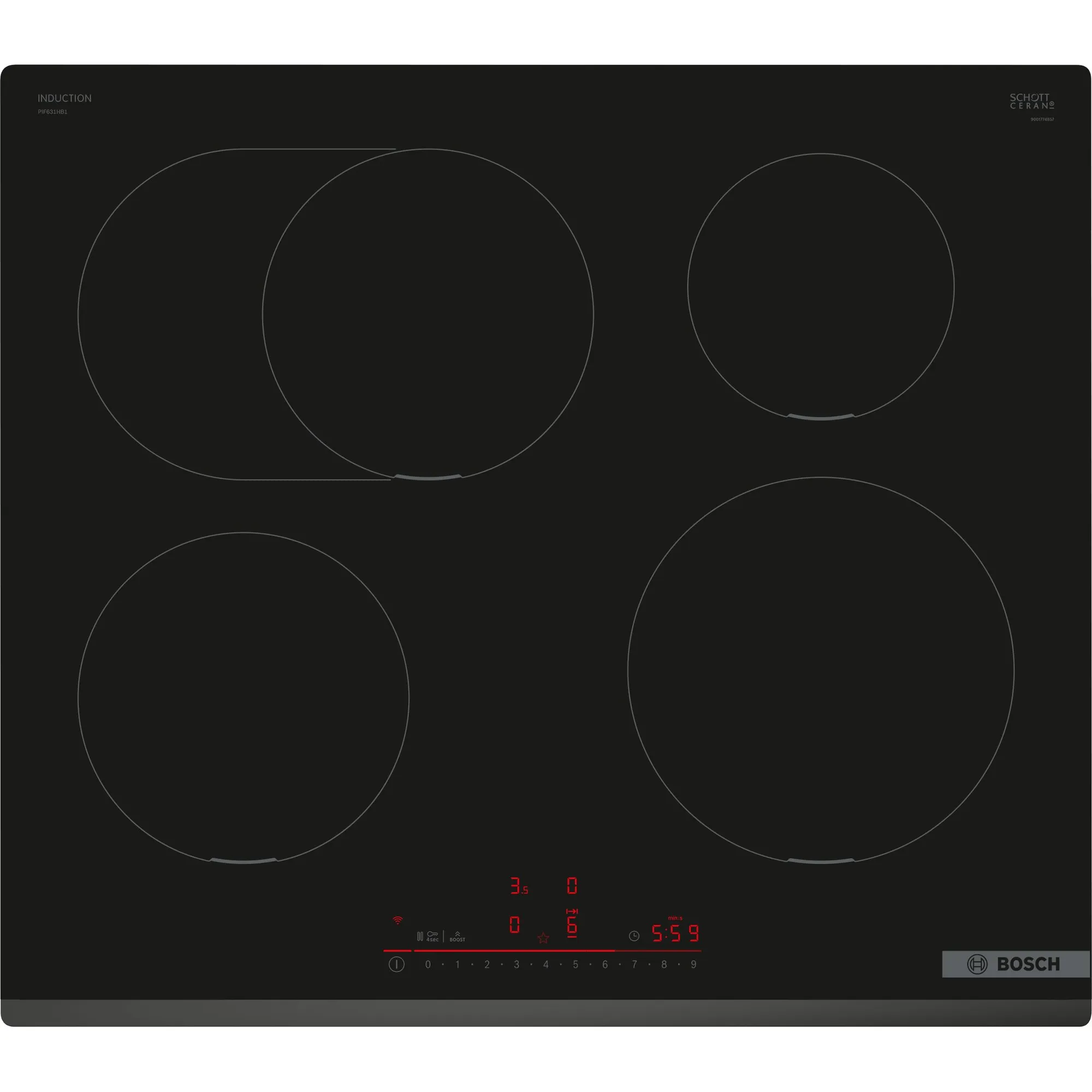PIF631HB1E-858354 Bosch PIE631BB5E Inductiekookplaat - Afbeelding 1