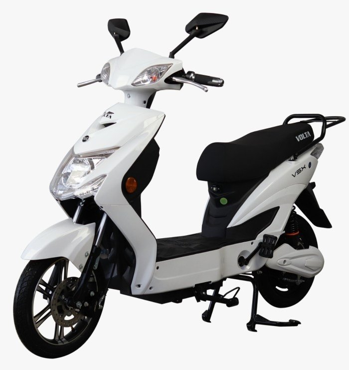 a7d710c2-4127-4684-aa75-96cf21db199f Elektrische scooter (fiets), met pedalen Volta SX – 220 W, maximale snelheid 25 km per uur wit - Afbeelding 1