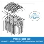 Timbela M351 Houten Tuinschuur 4,08 m² - Afbeelding 2