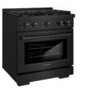 ZLINE 30 inch 4,2 cu. ft. Paramount Dual Fuel-fornuis met 4-pits gaskookplaat en elektrische heteluchtoven in zwart roestvrij staal (SDRB-30) - Afbeelding 5