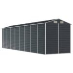 vidaXL Tuinschuur 191x725x198 cm gegalvaniseerd staal antracietkleurig - Afbeelding 4