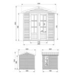 Timbela m351fb+H351fbblack - Houten tuinschuur 4 m2 - tuinhuis met vloer en dakspanen - Afbeelding 3