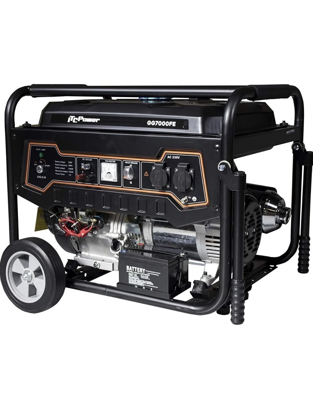 f29475a0-39b6-47f0-ba59-789eefeeee8e GG7000FE Benzinegenerator ITCPower - Afbeelding 1